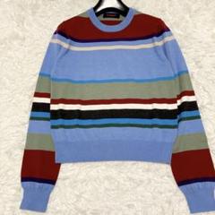 ほぼ未使用✨現行CABaN 24aw マルチボーダーニット　コットンカシミヤ F