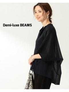 【超美品】Demi-Luxe BEAMS ブラックチュニック 半袖 Demi-Luxe BEAMS（デミルクス ビームス）ポンチ ノースリーブ