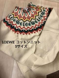 希少 美品 LOEWE ロゴ総柄 カシミヤ×シルク サマーニット 半袖