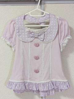 Angelic Pretty半袖カットソー ピンク　リボンプリント Milkshake Cutsew (2021) by Angelic Pretty