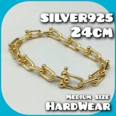 ハードウェア ゴールド ブレスレット メンズ チェーン シルバー 925 レディ
