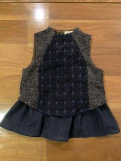 ペプラム レディーストップス 袖なし 秋冬