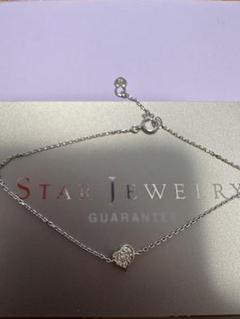 STAR JEWELRY♢ダイヤ パヴェ ハートブレスレット+非売品ポーチ