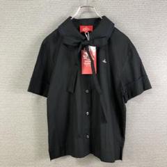 美品✨ヴィヴィアンウエストウッドレッドレーベル　ビッグボウタイブラウス　M 黒 美品✨ヴィヴィアンウエストウッドレッドレーベルビッグボウタイ
