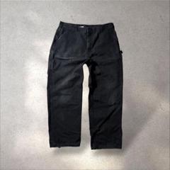 メキシコ製carharttダック地ペインターパンツブラック黒フェードグランジ