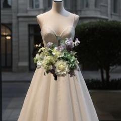 【即納】ウェディングブーケ 造花 アーティフィシャルフラワー　結婚式　パープル