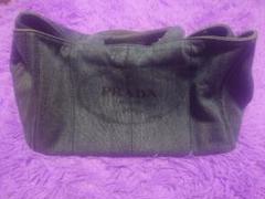 ⭐️良品⭐️PRADA カナパ S デニム トートバッグ　 　　　　　ゴールド金具 PRADA プラダ カナパ ショルダーバッグ トート バッグ デニム
