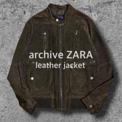 【極美品】ZARA　ライダースジャケット　リアルレザー　本革　スエード　サイズM 2025年最新】ZARA メンズ シングルライダースの人気アイテム