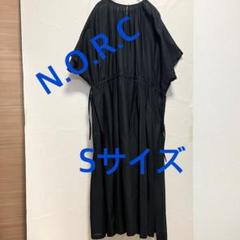 NORC ノーク　ノースリーブ　ロングワンピース　ブラック　サイズ１ N.O.R.C by the line（ノークバイザライン）の「サテン
