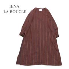 美品IENA LA BOUCLEイエナ ラ ブークルフリル付きチェック柄ブラウス