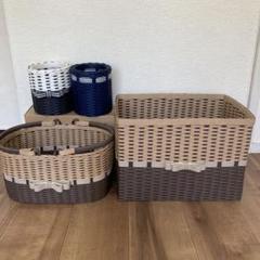 ショコラページ　エコクラフト　クラフトバンド　かご How to make a paper band basket with striped pattern #1