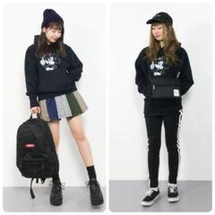 ★今期FRAMeWORK ミッキースエット★新品★ブラック 𝐍𝐄𝐖 𝐀𝐑𝐑𝐀𝐈𝐕𝐀𝐋 ⁡ ＿＿＿ ⁡ ⁡ ミッキースウェット