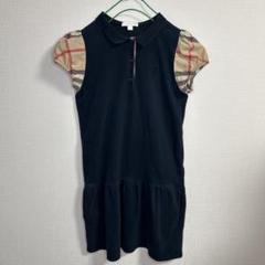 Burberry 　女の子　kids ワンピース　ノバチェック　ロゴ　黒　160