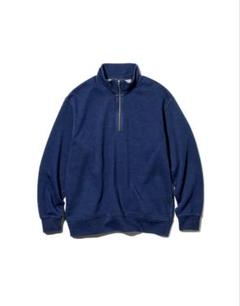 ユニクロ】UNIQLO インディゴスウェットハーフジッププル