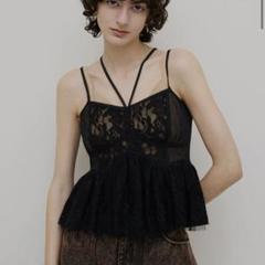 【新品】Ameri 黒 レース キャミソールドレス　Mサイズ Ameri VINTAGE アメリヴィンテージ ウントレースボレロ