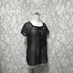 美品　robert cavalli デザインシアーブラウス　シャツ　レース