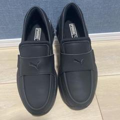 未使用 PUMA 厚底 ローファー 23cm ブラック 箱なし 新品未使用】プーマ スニーカー ローファー 厚底 黒 24.5