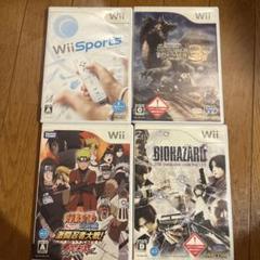 Wiiスポーツ　モンハン　ナルト　バイオハザード 4本セット売り