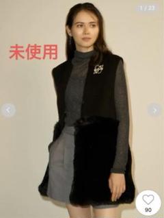 CELFORD セルフォード 裾ファーロングジレ BLK ブラック 黒