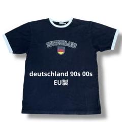 deutschland 90s 00s リンガーTシャツ ドイツ EU製 ユーロ