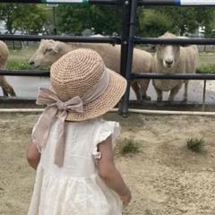 キッズ　麦わら帽子　ハンドメイドのサムネイル