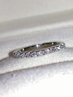 ヴァンドーム ハーフエタニティ プラチナ ダイヤ リング 0.23ct 8号