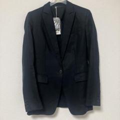 【新品】UNIQLOプレミアムリネンロングテイラードジャケット　黒　S