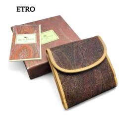 新品未使用✨ETRO エトロ　ミニウォレット　二つ折り財布　折財布　鳥かご 2025年最新】Etro 付属品：箱 二つ折り財布の人気アイテム