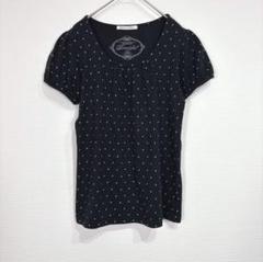 ビューティーガール【M】ドッド柄 半袖Tシャツ カットソー パフスリーブ