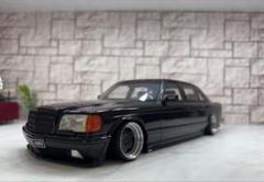 1/18ミニカー ベンツ560SEL AMG 深リムカスタム　ブラック 1/18ミニカー ベンツ560SEL AMG 深リムカスタム ブラック - メルカリ