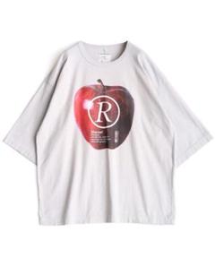 SHAREEF アップル　Tシャツ りんご　オーバーサイズ　グラフィック　グレー