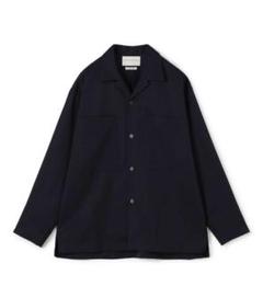 美品　2/90ウール オープンカラーシャツ