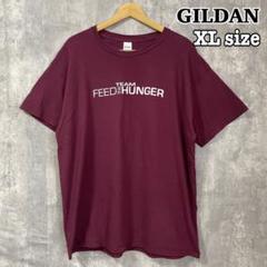 GILDAN ギルダン オーバーサイズ Tシャツ XL ボルドー メンズ 古着