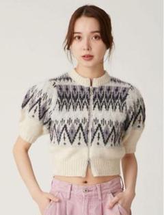 LILY BROWN ノルディックガラサマーニット