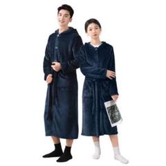☆着る毛布　男女兼用　フード付き　着るブランケット　ネイビー　Mサイズ