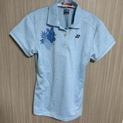 YONEX 水色 ハイビスカス柄 ポロシャツ