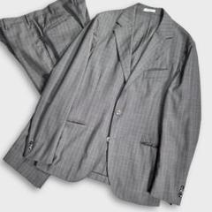 極美品 ボリオリ セットアップスーツ ダークグレー M ウール