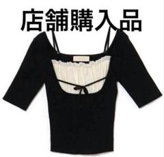 ANDMARY Mew frill tops Black ① ANDMARY】Mew frill tops