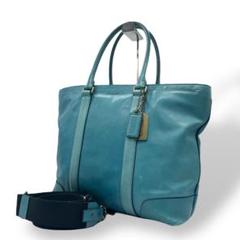 2199 COACH レガシー ブリーカー トートバッグ 2way ブルー