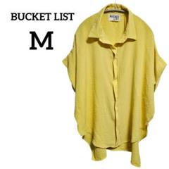BUCKET LIST 【M】 イエロー 半袖シャツ ゆったり オーバサイズ