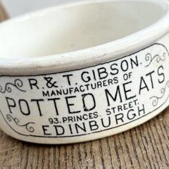 アンティーク◆R.&T. GIBSON POTTED MEATS◆ミートポット アンティーク◇R.&T. GIBSON POTTED MEATS◇ミートポット - メルカリ