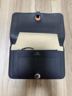 HERMES/エルメスドゴン ロング デュオ コンパクト GM 極美品 ネイビー HERMES/エルメスドゴン ロング デュオ コンパクト GM 極美品
