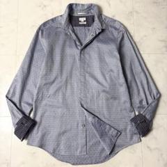 【美品/Lサイズ】Paul Smith 総柄デザイン 比翼切替 長袖シャツ