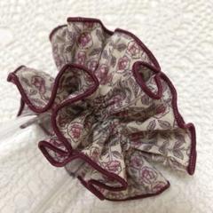 ハンドメイド＊リバティ　シュシュ　スリーピングローズ　ローズ系