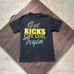 7SM2フロントプリント　Tシャツ　スローガン　黒　古着used