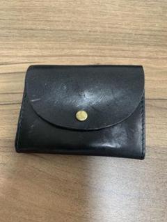 日本製 黒 栃木レザー ミニ財布