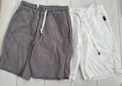 ショートパンツ　夏用　キッズ　レディース　麻のようなサラッとした素材