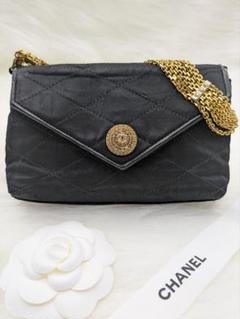 CHANEL 希少 サテン ミニマトラッセ 6連チェーン ラインストーン CHANEL 希少 サテン ミニマトラッセ 6連チェーン ラインストーン