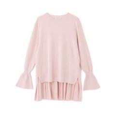 ADORE アドーア プリーツ袖 ニット 長袖 サイズ38 ピンクベージュリボン ADORE / アドーア （レディース） トップス | ファッション通販