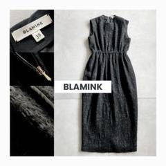 【高級重厚感✨】BLAMINK 黒 ノースリーブ ワンピース ジャガード 38 高級重厚感✨】BLAMINK 黒 ノースリーブ ワンピース ジャガード